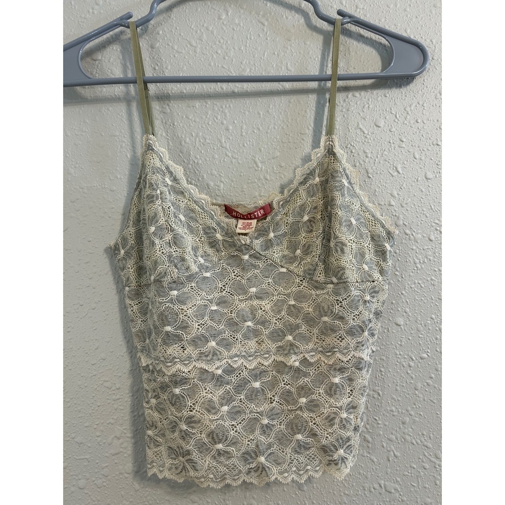 Fairycore Y2K Rare Festival Vintage Unique Coquette Hollister Cami Lace Crop S